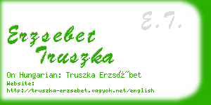 erzsebet truszka business card